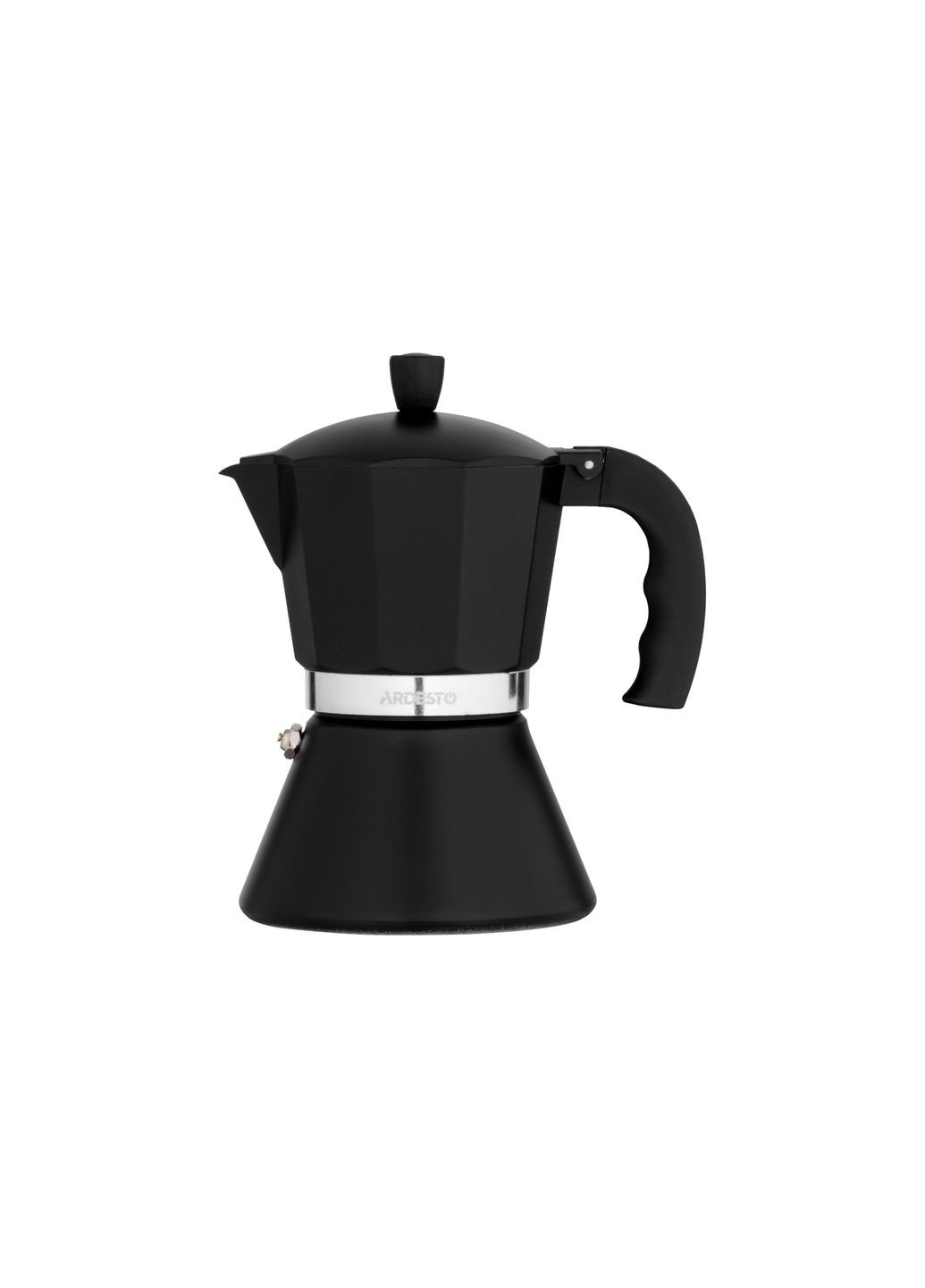 Гейзерна кавоварка Gemini Trento 6 чашок чорний алюміній AR0806AIB Ardesto (273216795)