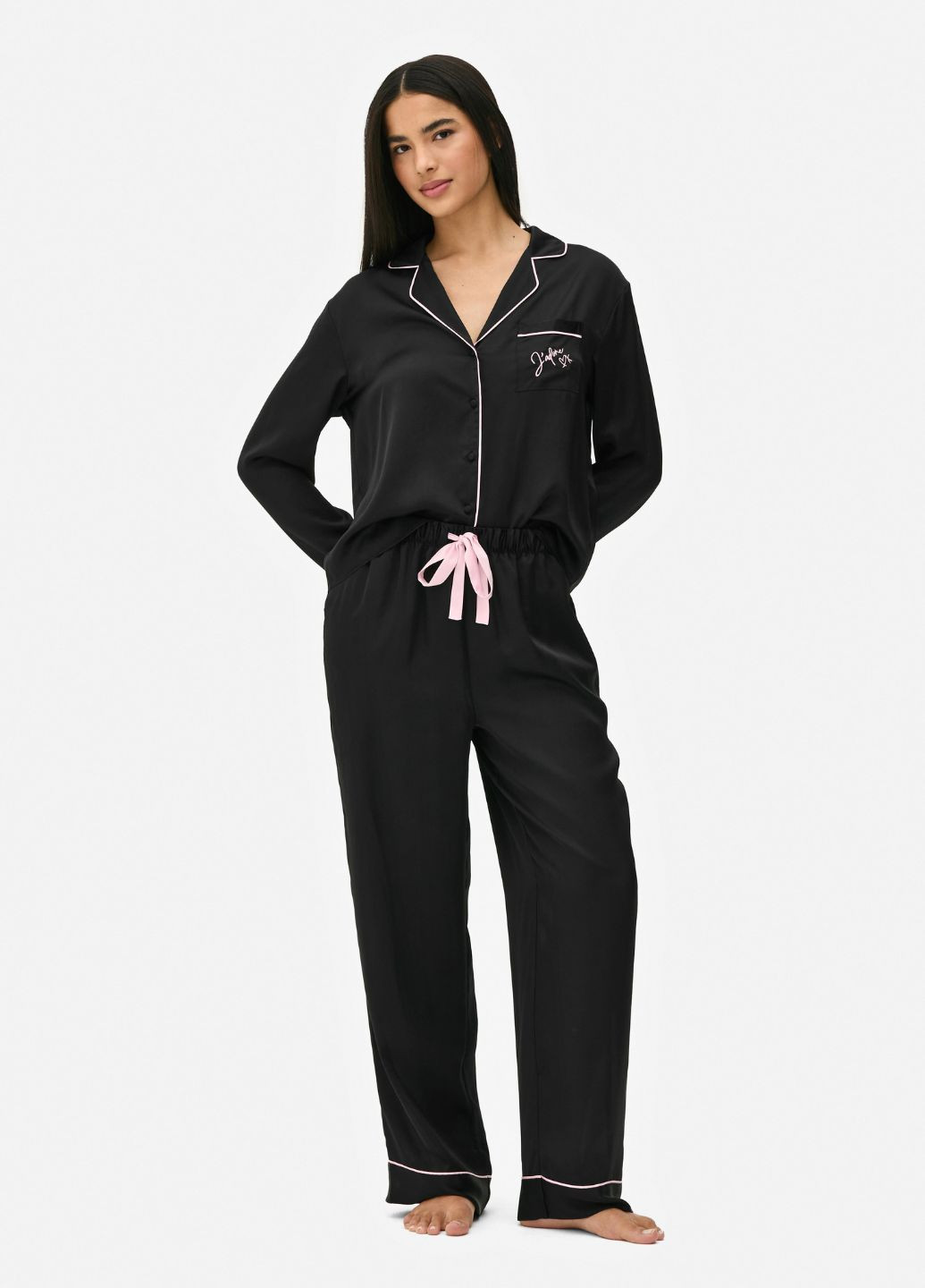 Черная всесезон пижамный комплект shortama cozy kurzer домашний комплект black (8147) Primark