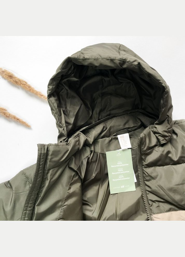 Оливковая (хаки) демисезонная куртка 80 см хаки артикул л328 H&M