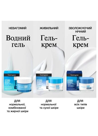 Гель для обличчя Hydro Boost Зволожувальний Для нормальної та комбінованої шкіри 50 мл (3574661533827) Neutrogena Hydro Boost Зволожувальний Для нормальної та комбі (401028576)