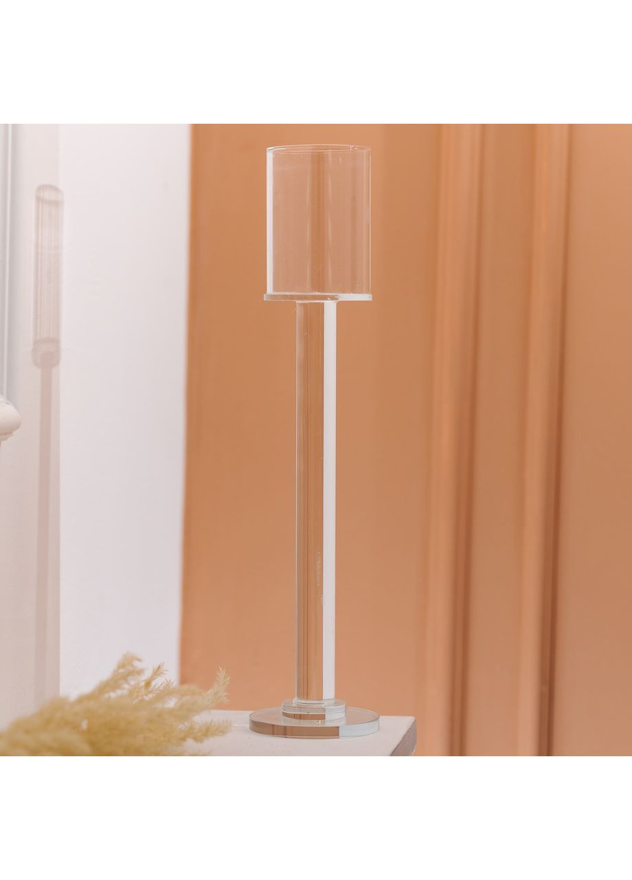 Подсвечник бокал стеклянный на высокой ножке 8×40.5 см декоративный HP-4-45L Yiwu (351431490)