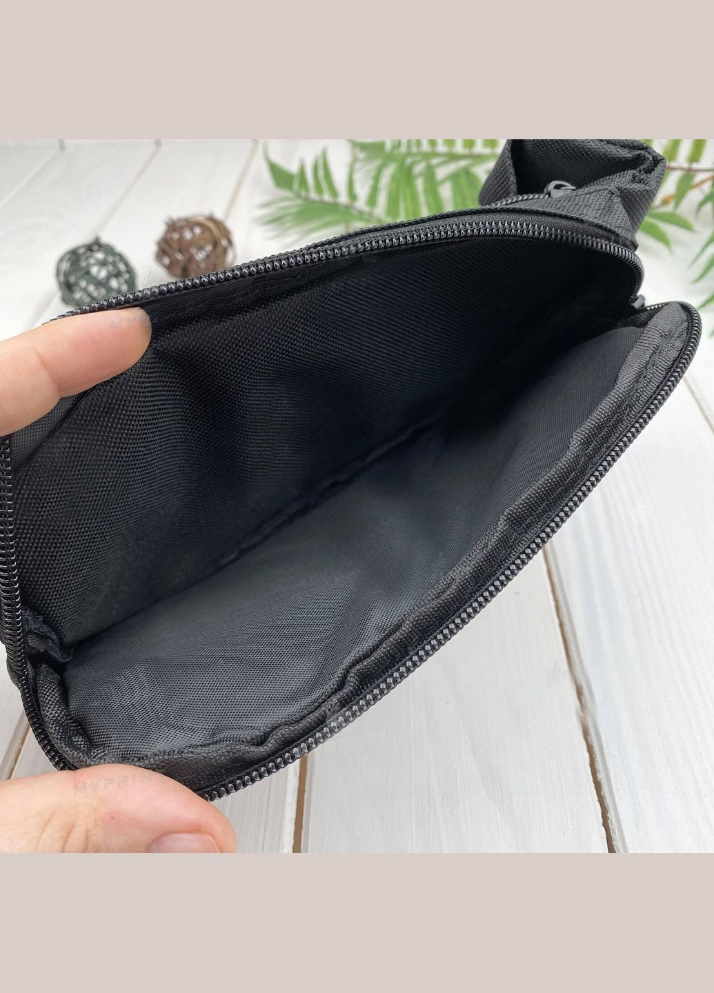 Сумка на пояс (через плече) бананка, корейський К-Поп aespa #001 унісекс, 14*22 см, чорний No Brand (316122688)