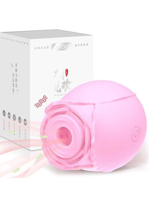 Клиторальный вакуумный вибратор Red Rose Розовый - Вибраторы No Brand (370290076)