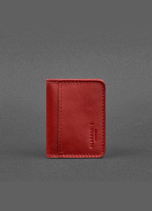 Шкіряна обкладинка для ID-паспорта і водійських прав 4.1 червона з гербом (A-027574) BlankNote (328444688)