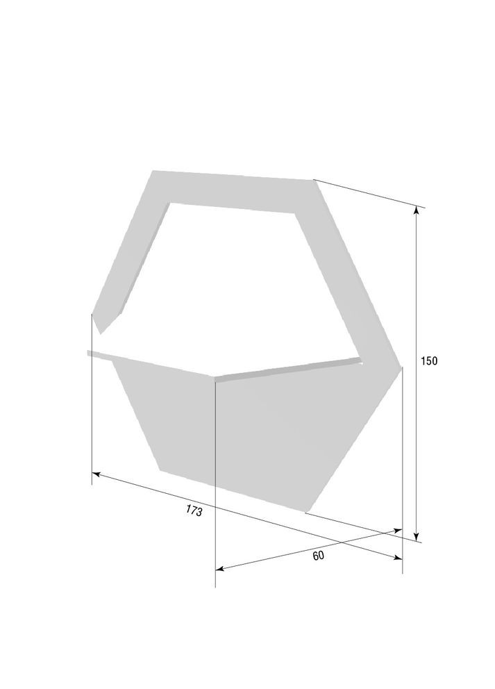 Полка настенная 173х60х150 Ekostar (373218248)