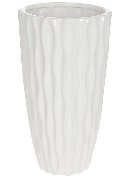 Ваза керамическая "Stone Flower Фрида" Ø13x24см, белый глянец BonaDi (329895341)