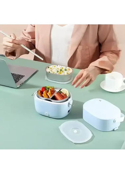 Ланч-бокс з підігрівом об'ємом 1 л на два контейнери з кришками LY-800 Hengda (363832917)