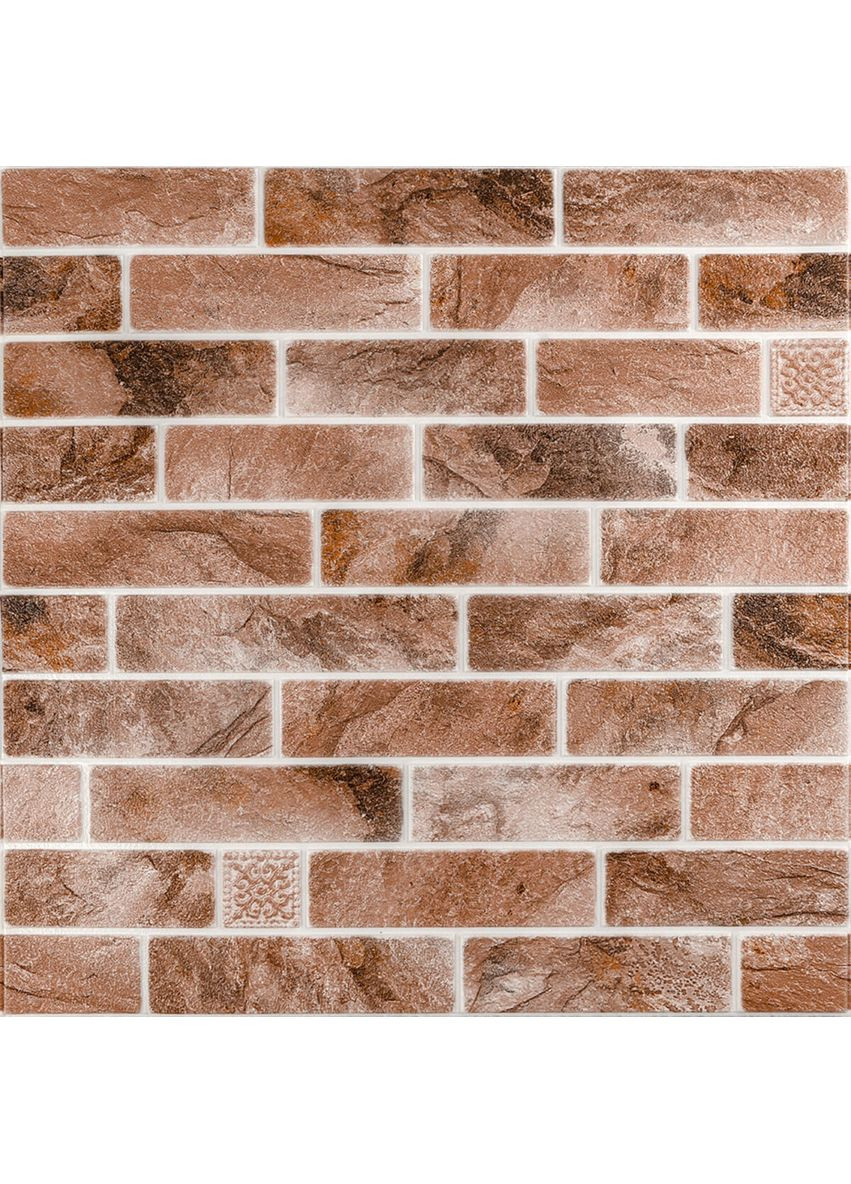 Панель стеновая 670х680х4мм Клинкер песчано-коричневый (D) SW-00002004 Sticker Wall (362115502)