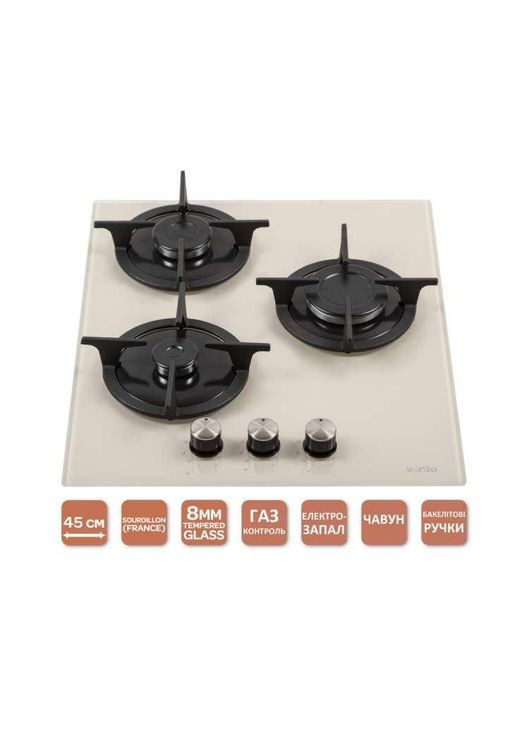 Варочная поверхность газовая HG430G3G CS (IVORY) Ventolux (314974587)
