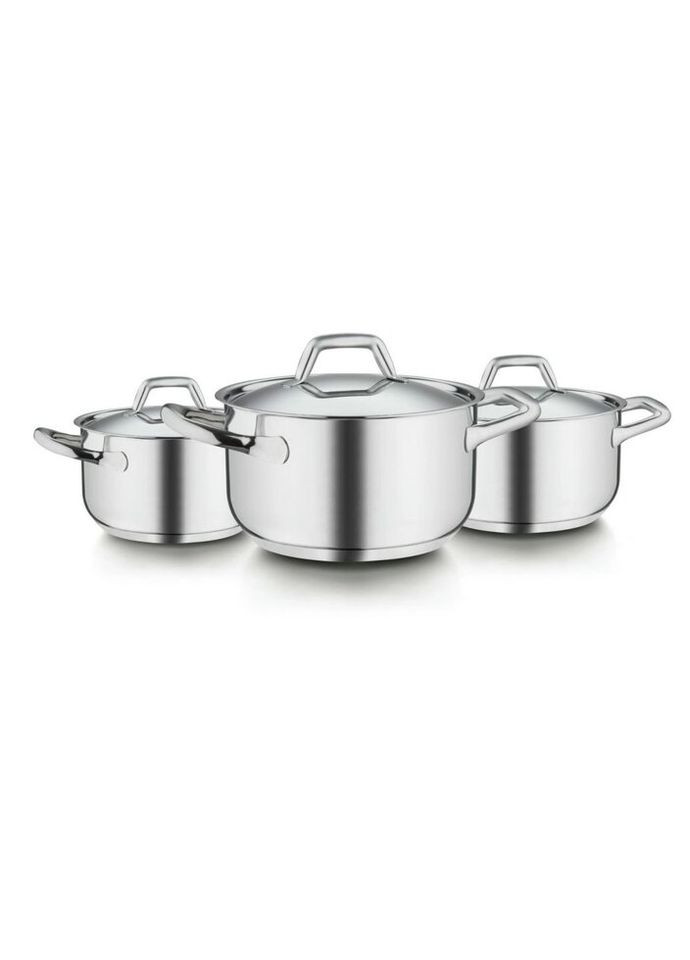 Набір каструль Chef Line 163906 6 предметів сріблястий Barazzoni (319551368)