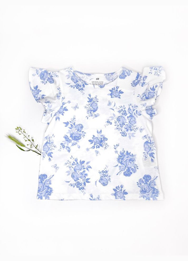 Біла футболка н&м 116 см білий артикул л983 H&M