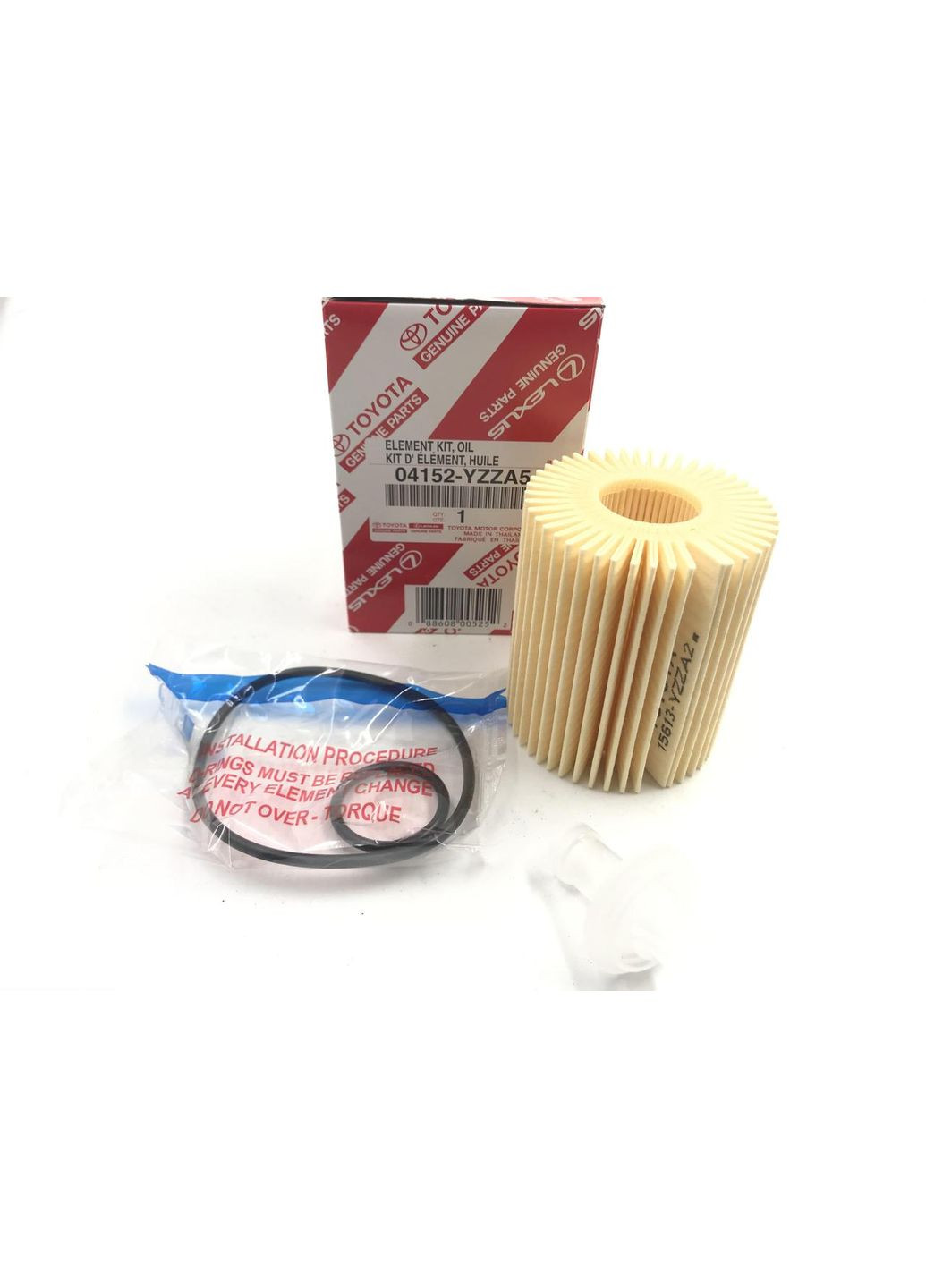 Оригинальный масляный фильтр Авенсис, Ланд Крузер Прадо, Лексус Лексус LS 04152-YZZA5 Toyota (345740588)
