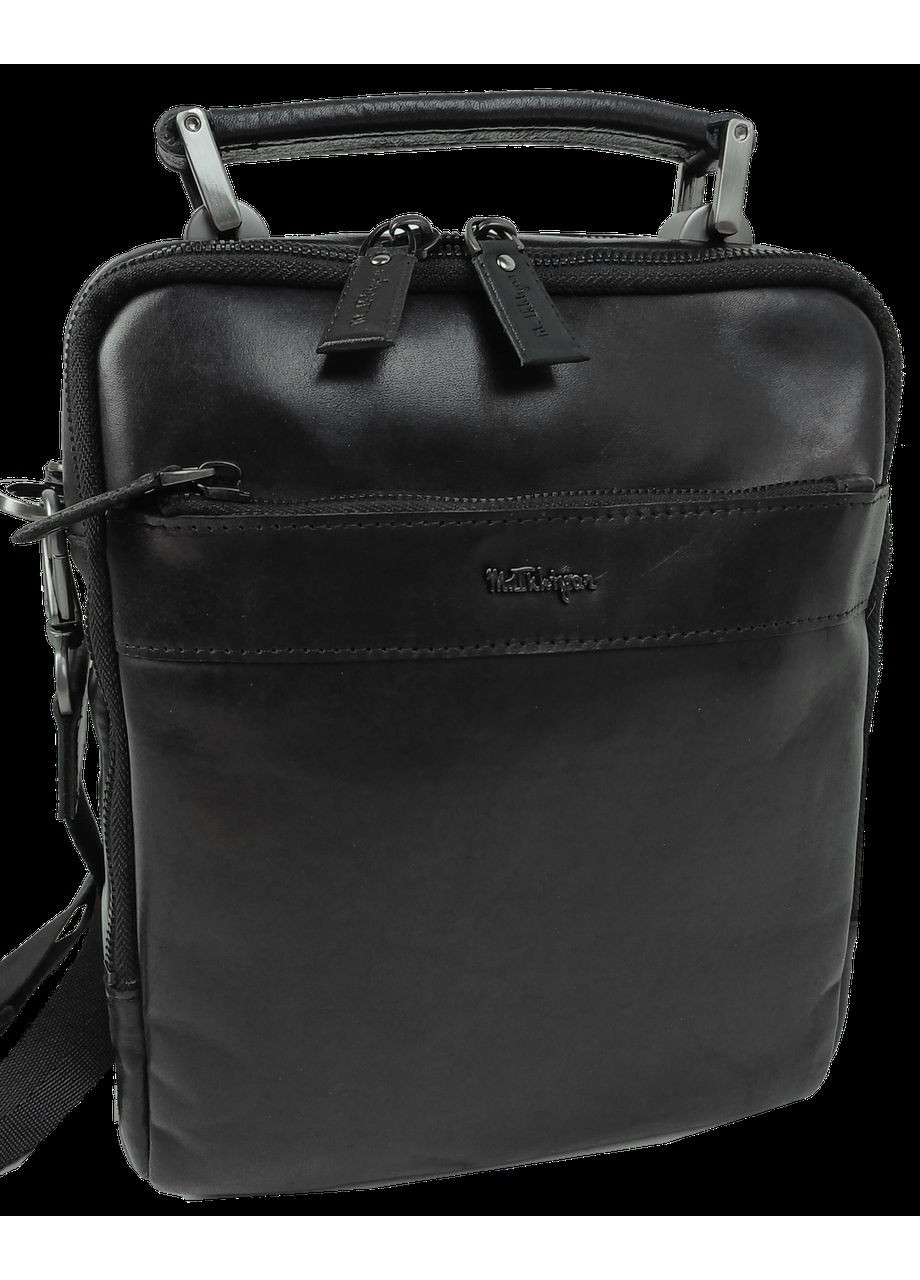 Чоловіча шкіряна сумка, борсетка чорна Mykhail Ikhtyar (365598745)