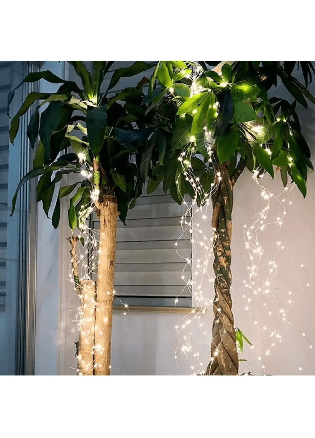 Светодиодная комнатная внутренняя гирлянда конский хвост с работой от сети 400 LED (478655-Prob) Теплая белая 2 метра Unbranded (307994194)