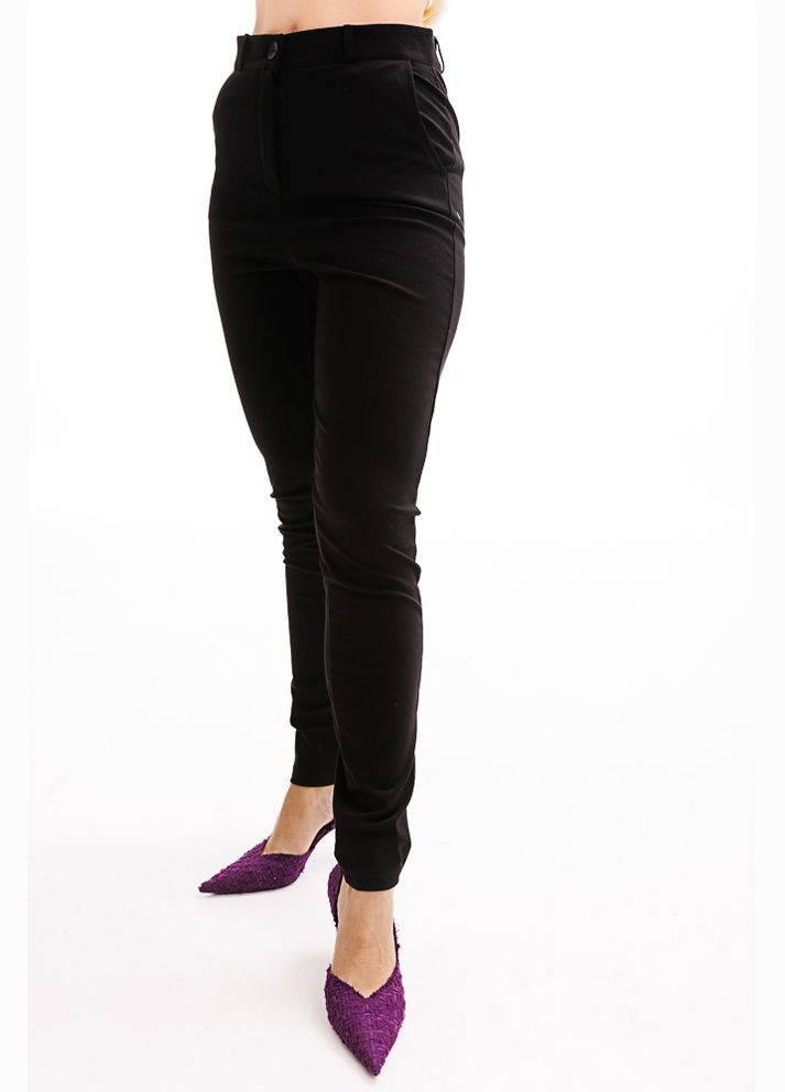 Трикотажные женские штаны облегающие черные Arjen (289787585)