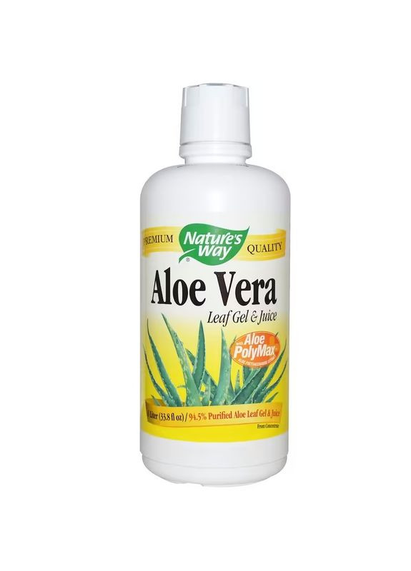 Натуральная добавка Aloe Vera Leaf Gel and Juice, 1 л Nature's Way (334704356)