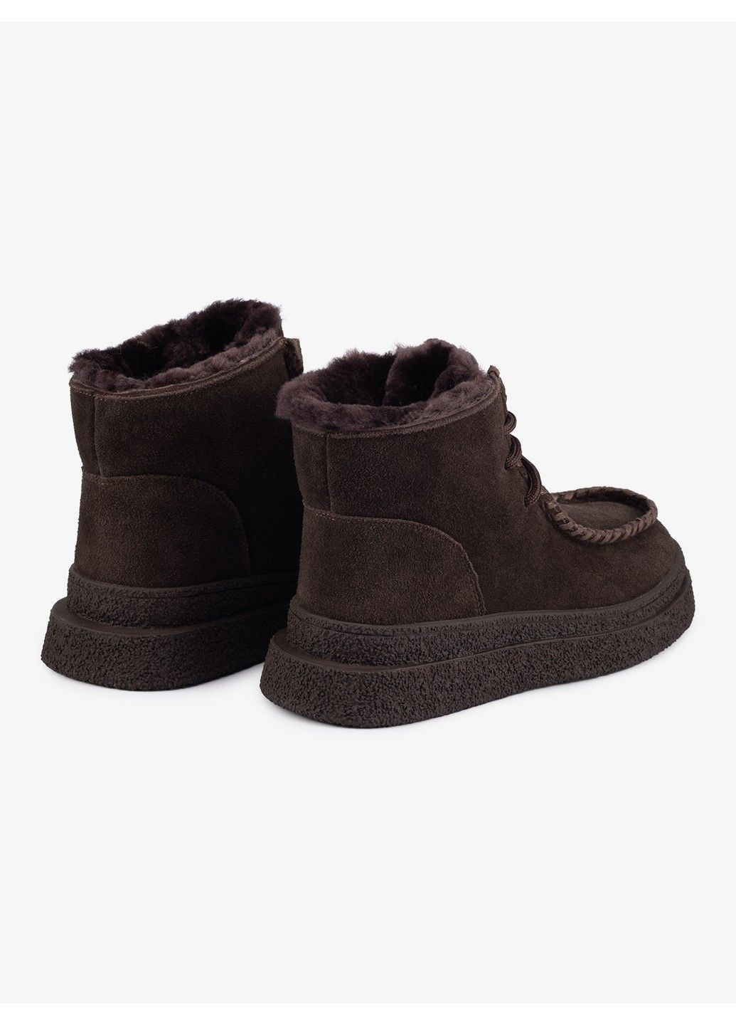 Зимние женские ботинки на низком ходу 1101617 Berisstini из натуральной замши