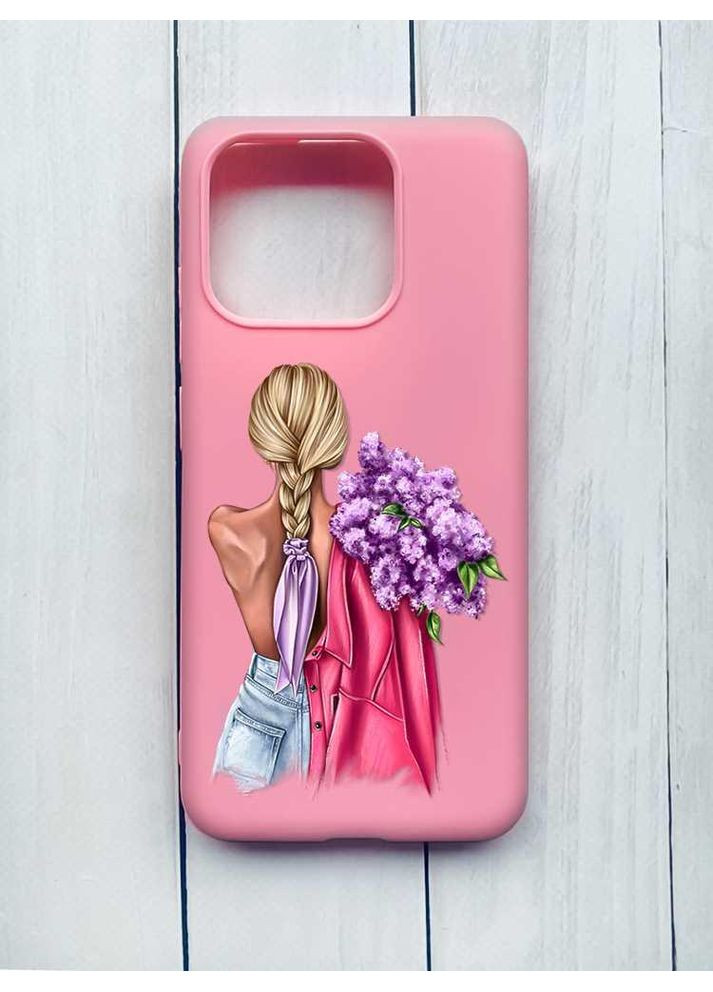 Матовый чехол на Xiaomi Redmi Note 13 4G Девушка с сиренью (принт 7) Creative (355395365)