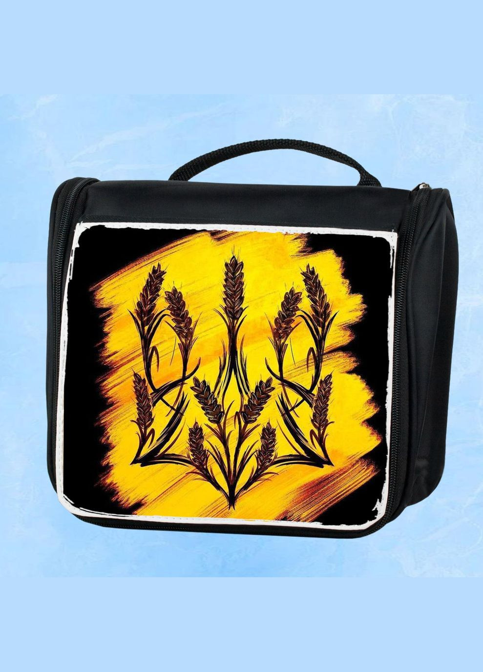 Дорожная сумка - органайзер для косметики несессер Патриотическая #20 Черная No Brand (318677413)