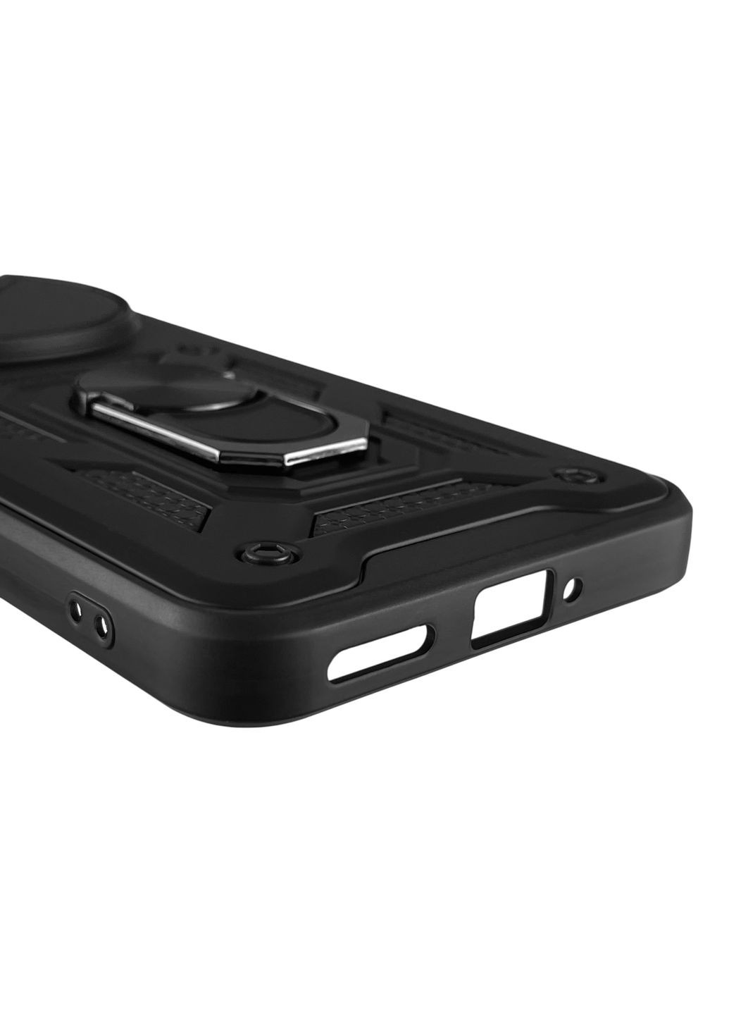 Чехол для 12 Pro Plus 5G бронированный с кольцом со шторкой на камеру на реалми 12 про плюс 5г чёрный rg1 Realme (366019752)