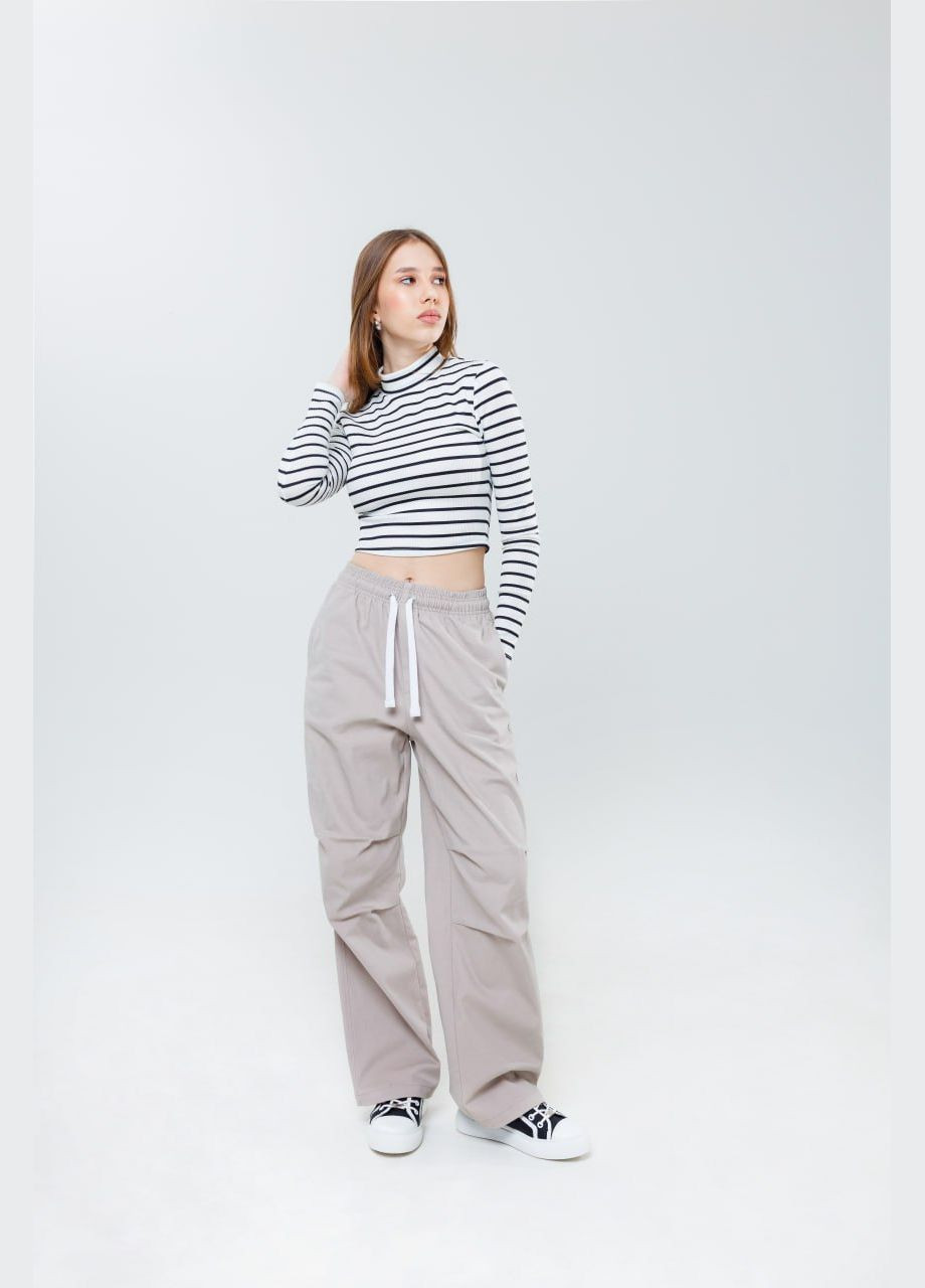 Гольф белый в черную полоску укороченный NEWGEN (325449374)