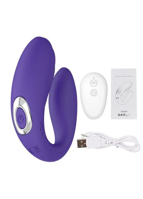 Вібратор Подвійний з Пультом управління жіночий стимулятор клітора та точки g для Пари на Акумуляторі China INT 1A0104A (360880109)