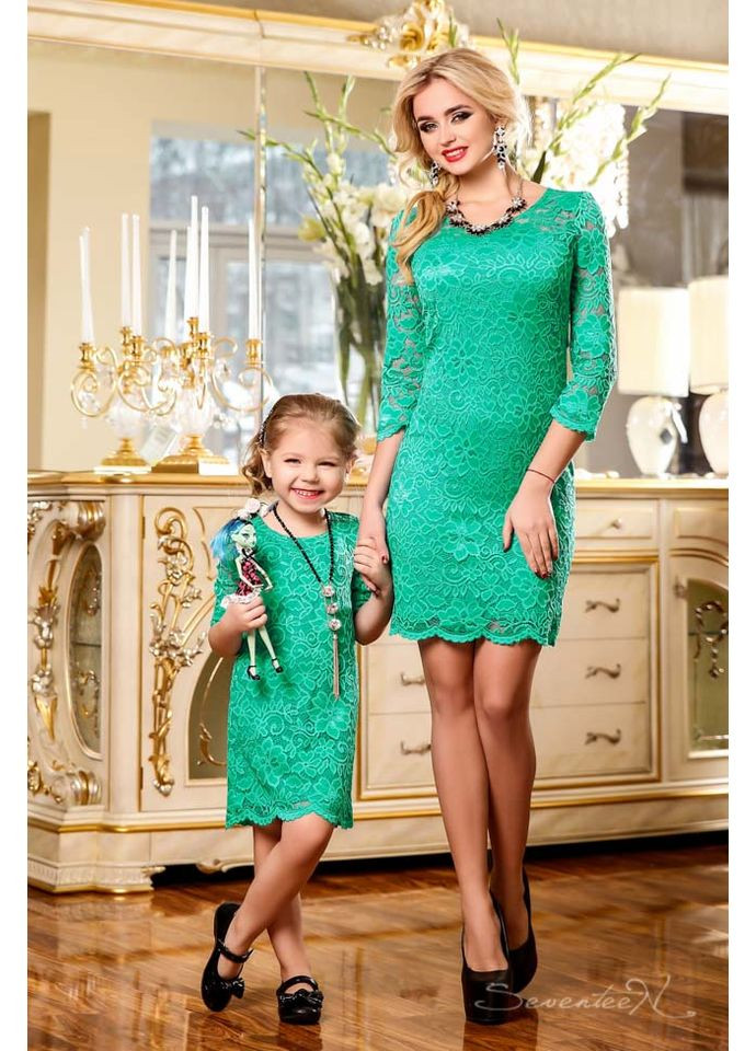 Бирюзовое платье 554.1171 Seventeen