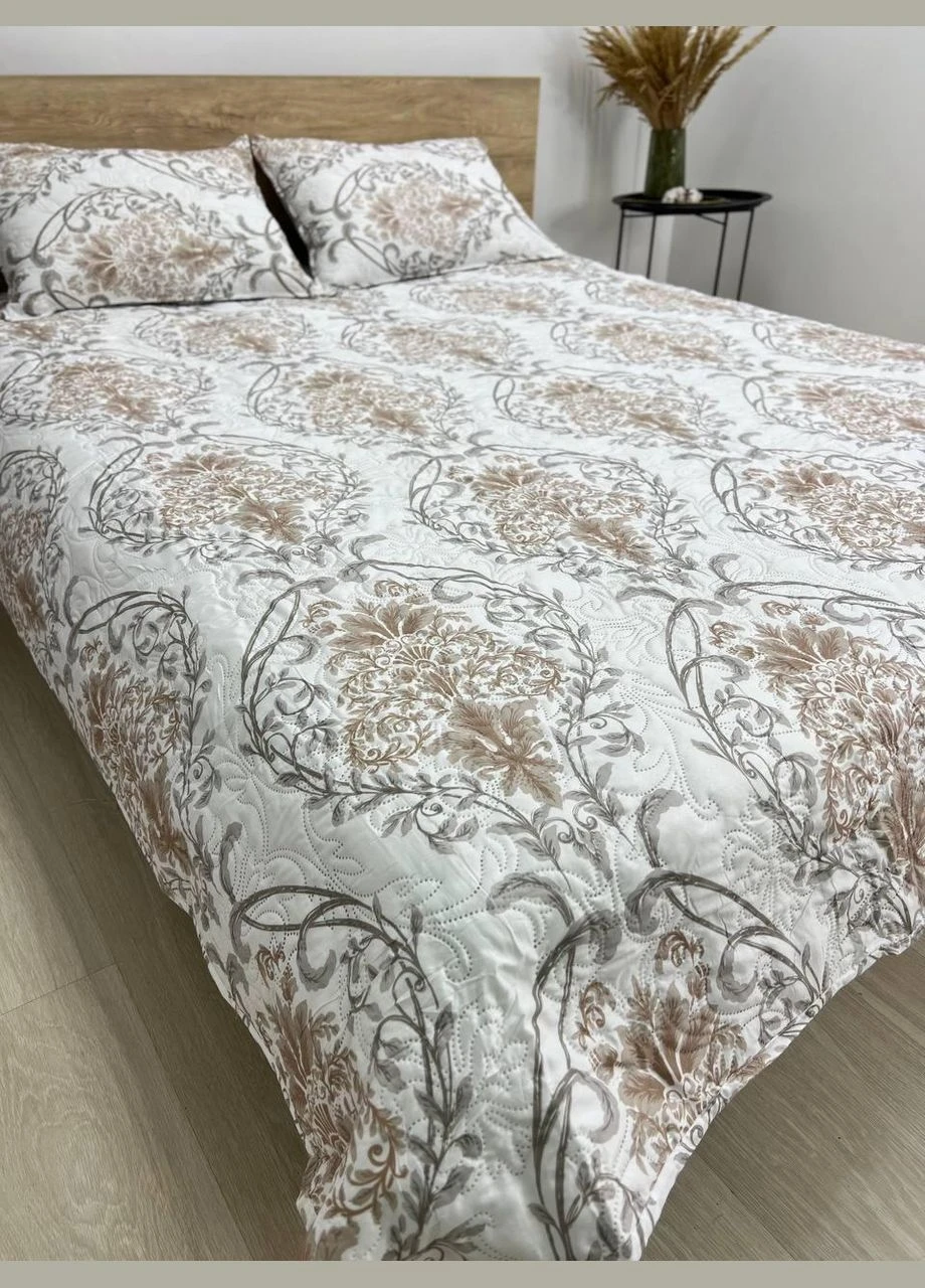 Літня ковдра покривала з наволочками 200х220 см Білий К5105-3 (К5105-3) No Brand (306634084)