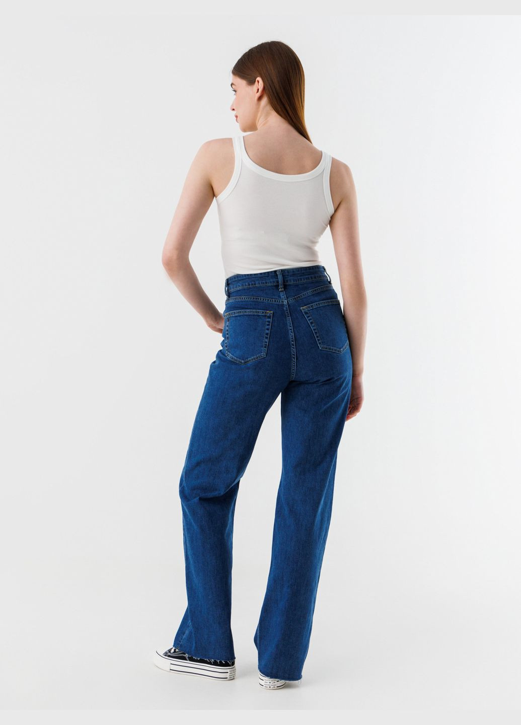 Майка однотонная женская W23-01 Белый (2000990578662S) shop (2000990578662) No Brand — 362704951