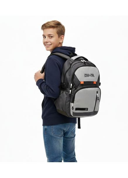 Рюкзак школьный подростковый спортивный, черно-серый No Brand (368402368)