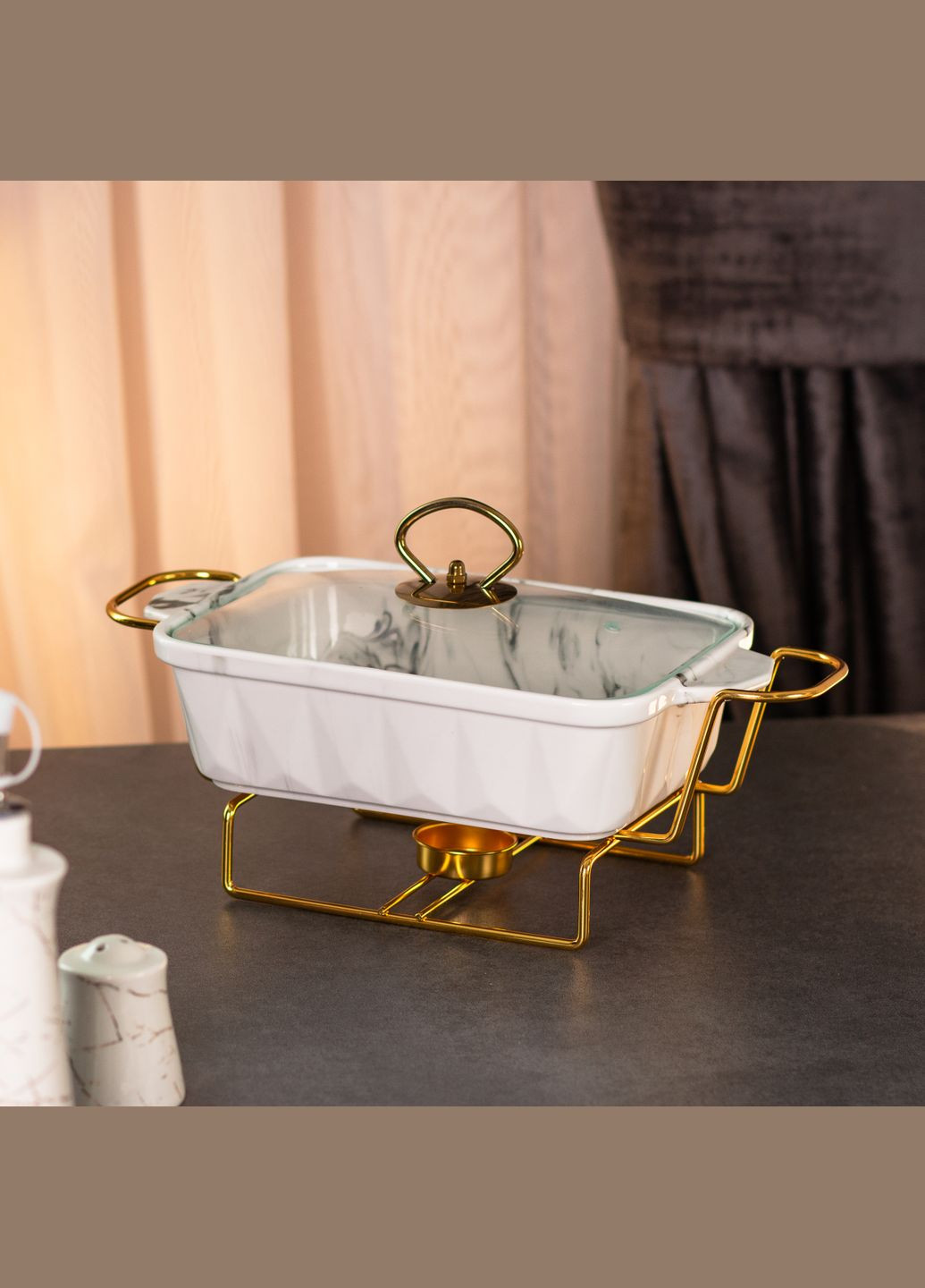 Мармитница керамическая прямоугольная 1 л. Yiwu (328603051)