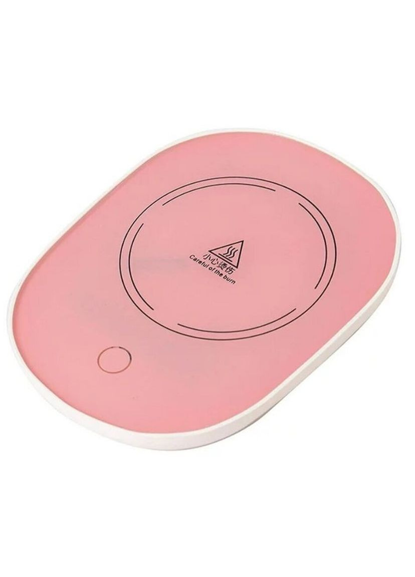 Електропідставка для нагріву напоїв із підтримкою стабільної температури рожева (2104618800) No Brand (368902824)