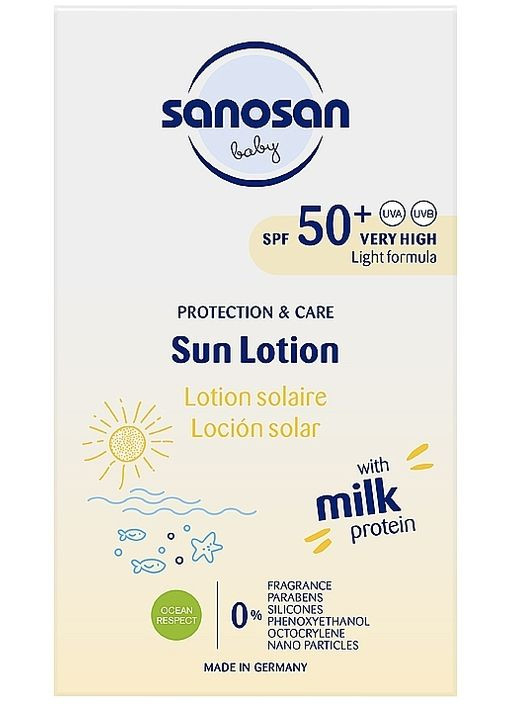 Детский солнцезащитный лосьон Baby Sun Lotion 100ml (1494384-38701355) Sanosan (368610476)