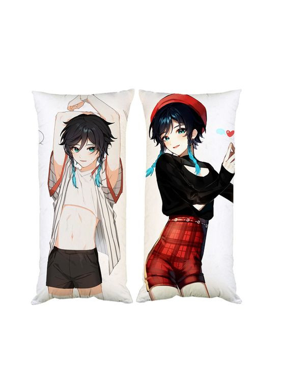 Наволочка чехол для подушки Венти Геншин импакт Genshin Impact двухсторонняя 30х50 см (pp0064_50) No Brand (327005404)