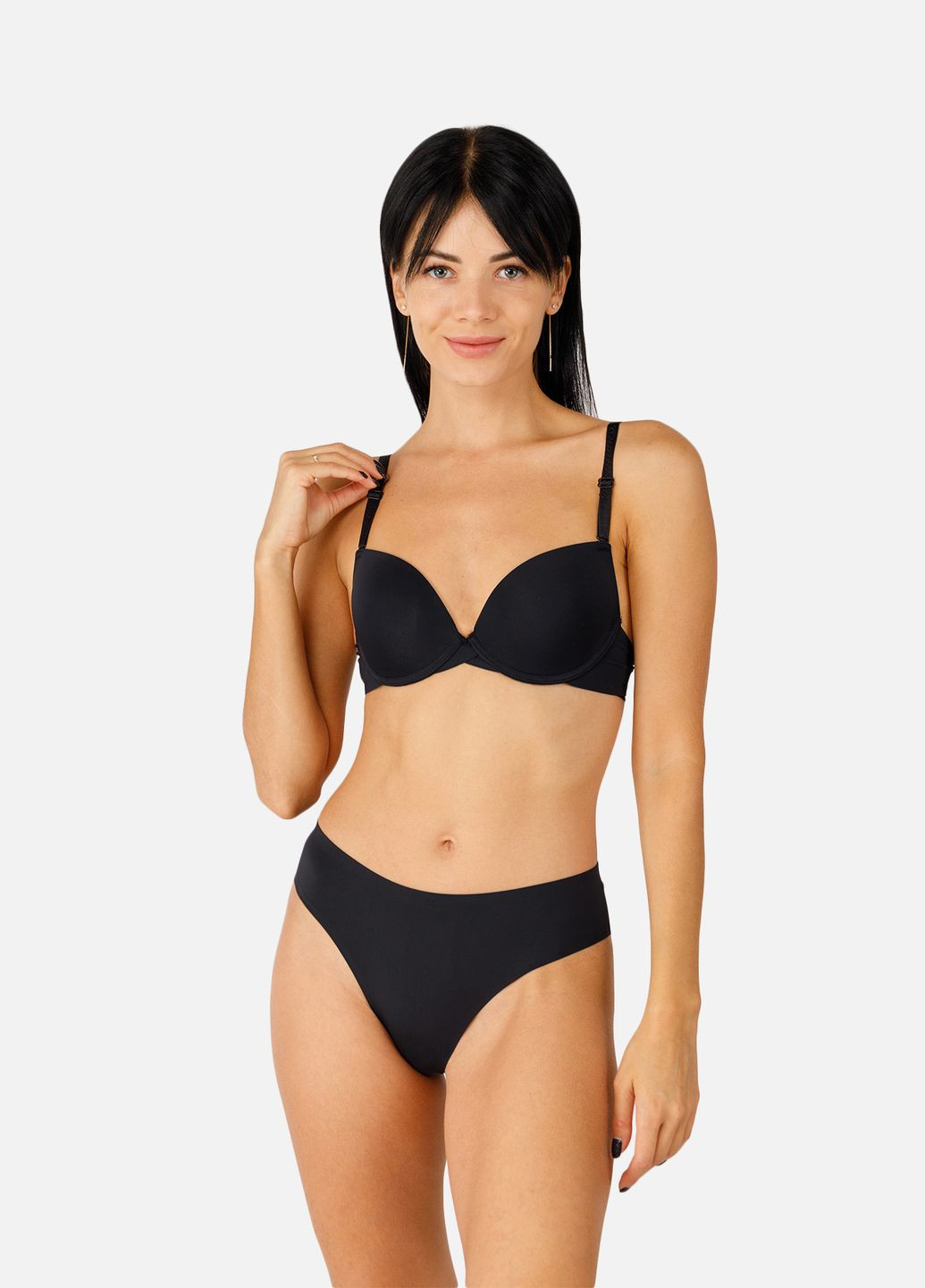 Чорний жіночий класичний бюстгальтер колір чорний цб-00257950 Onita de Mas поліестер