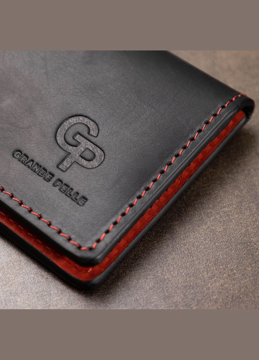 Шкіряна вінтажна обкладинка для прав 11535 Чорний Grande Pelle (319874437)