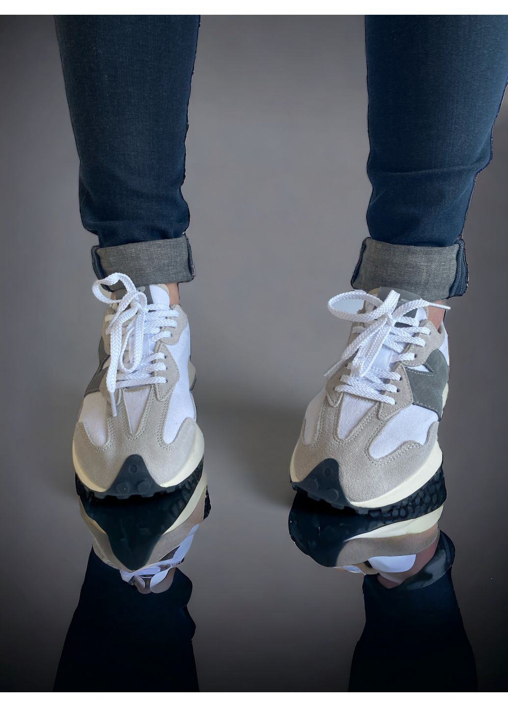 Бежеві Осінні кросівки чоловічі new balance 327 nimbus cloud нью беланс 327 No Brand