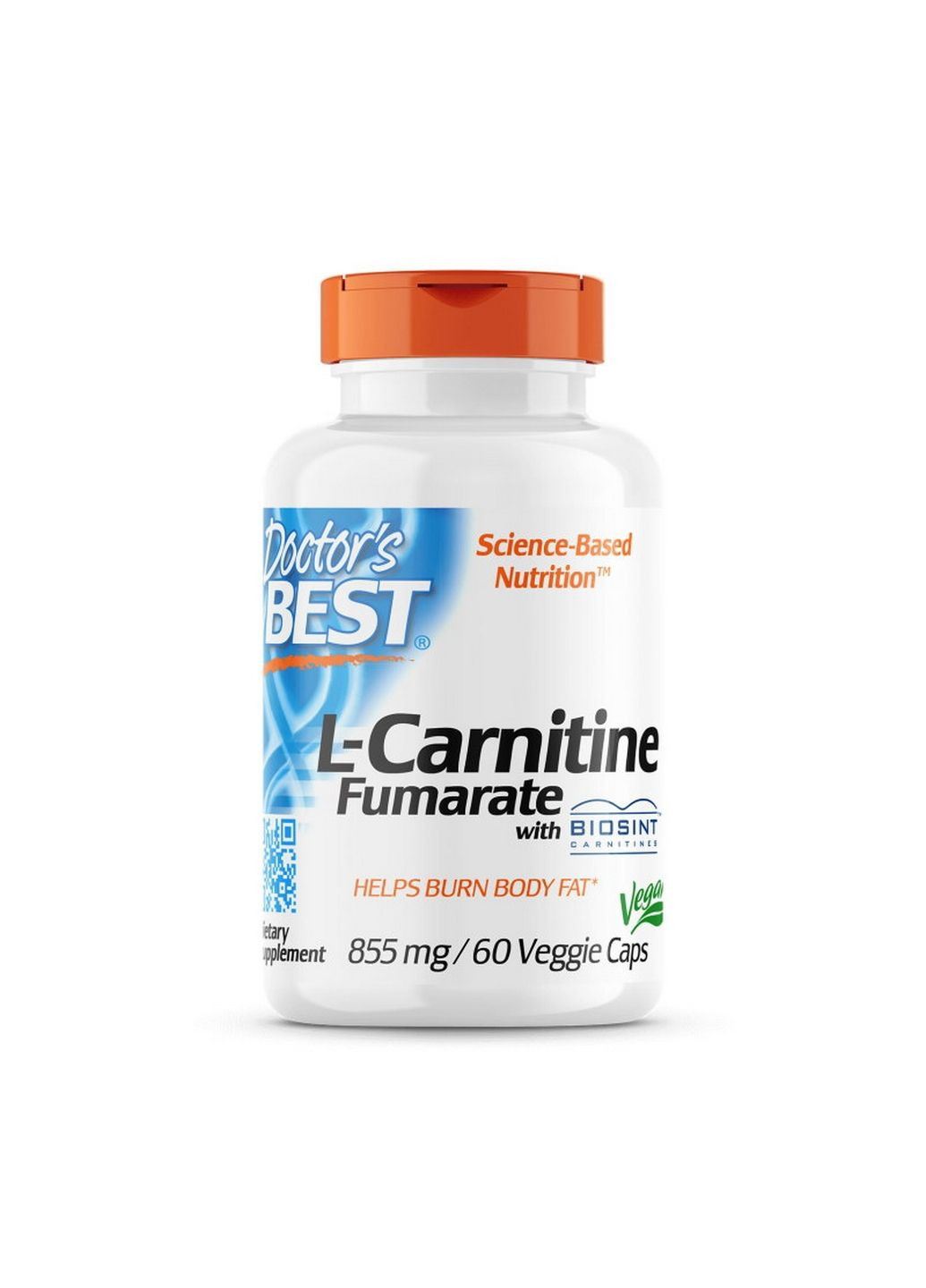 Жироспалювач L-Carnitine Fumarate 855 mg, 60 вегакапсул Doctor's Best (293341789)