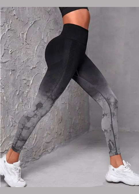 Лосины, леггинсы Push UP высокая талия! Серые No Brand (292866360)