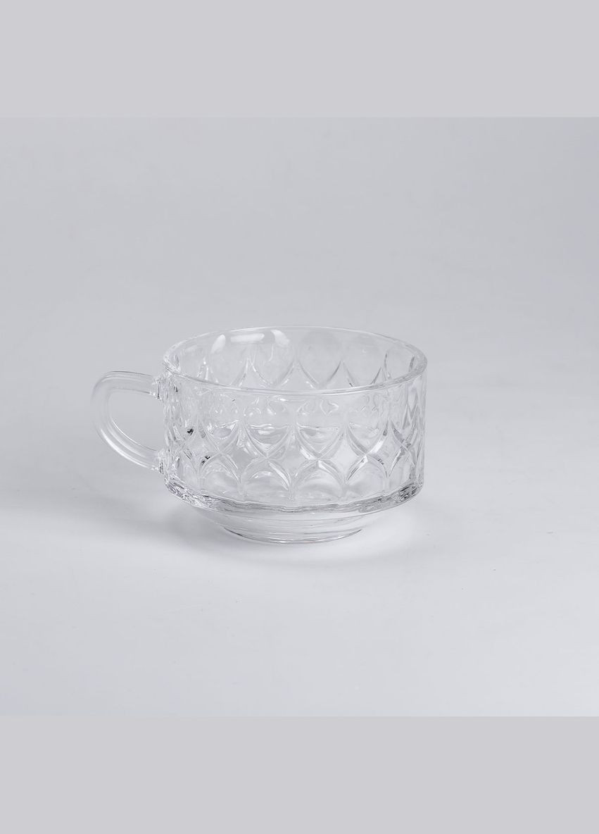 Набор чашек из стекла 6 шт прозрачные стеклянные кружки 270 мл HP-YH-67 Yiwu (322654097)