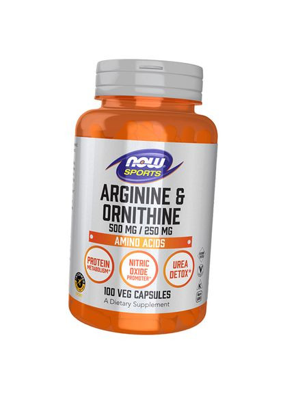 Аргинин и Орнитин, Arginine & Ornithine, 100вегкапс (27128002) Now Foods (278365293)