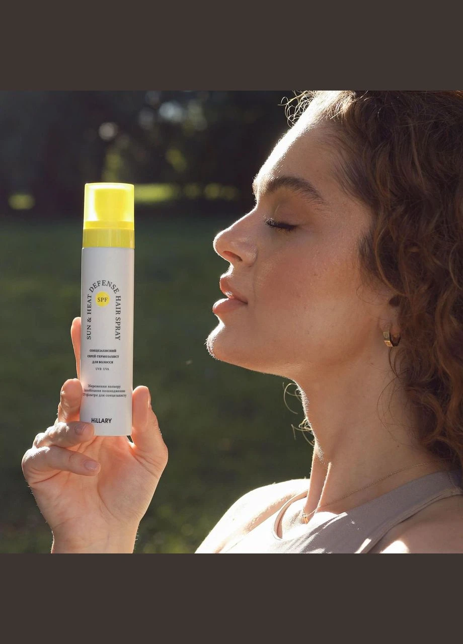 Сонцезахисний спрей-термозахист Sun&Heat Defense Hair Spray, 100 мл Hillary (332200271)