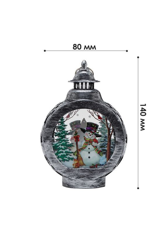 Декоративный фонарь новогодний 3265985 Silver Снеговик рождественские украшения для дома 7шт Lesko (352012961)