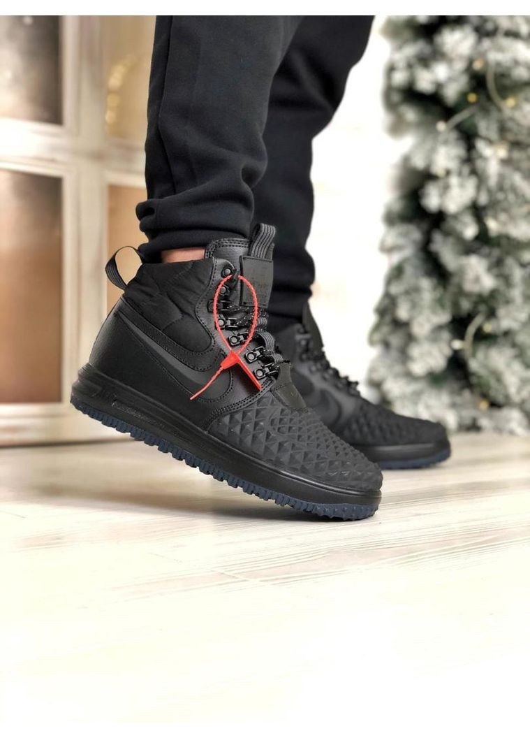 Черные демисезонные кроссовки мужские nike lunar force 17 duckboot black 5 найк дакбут No Brand
