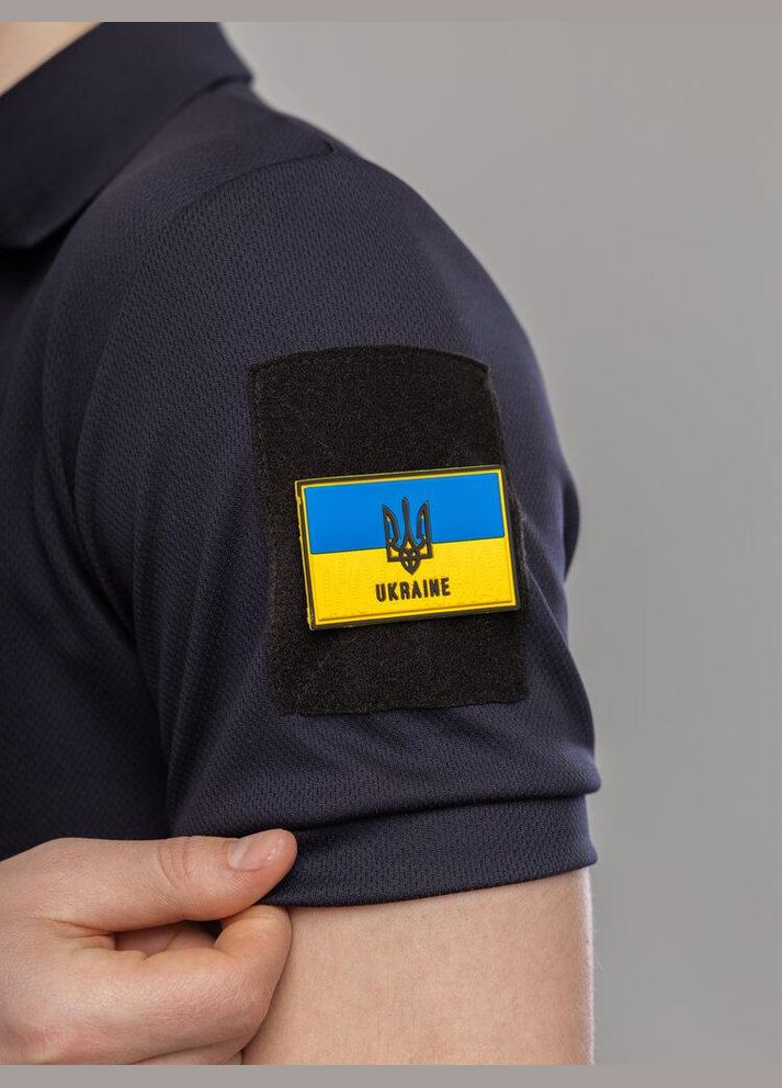 Армейское мужское поло синее с липучками под шевроны Freedom (346055766)