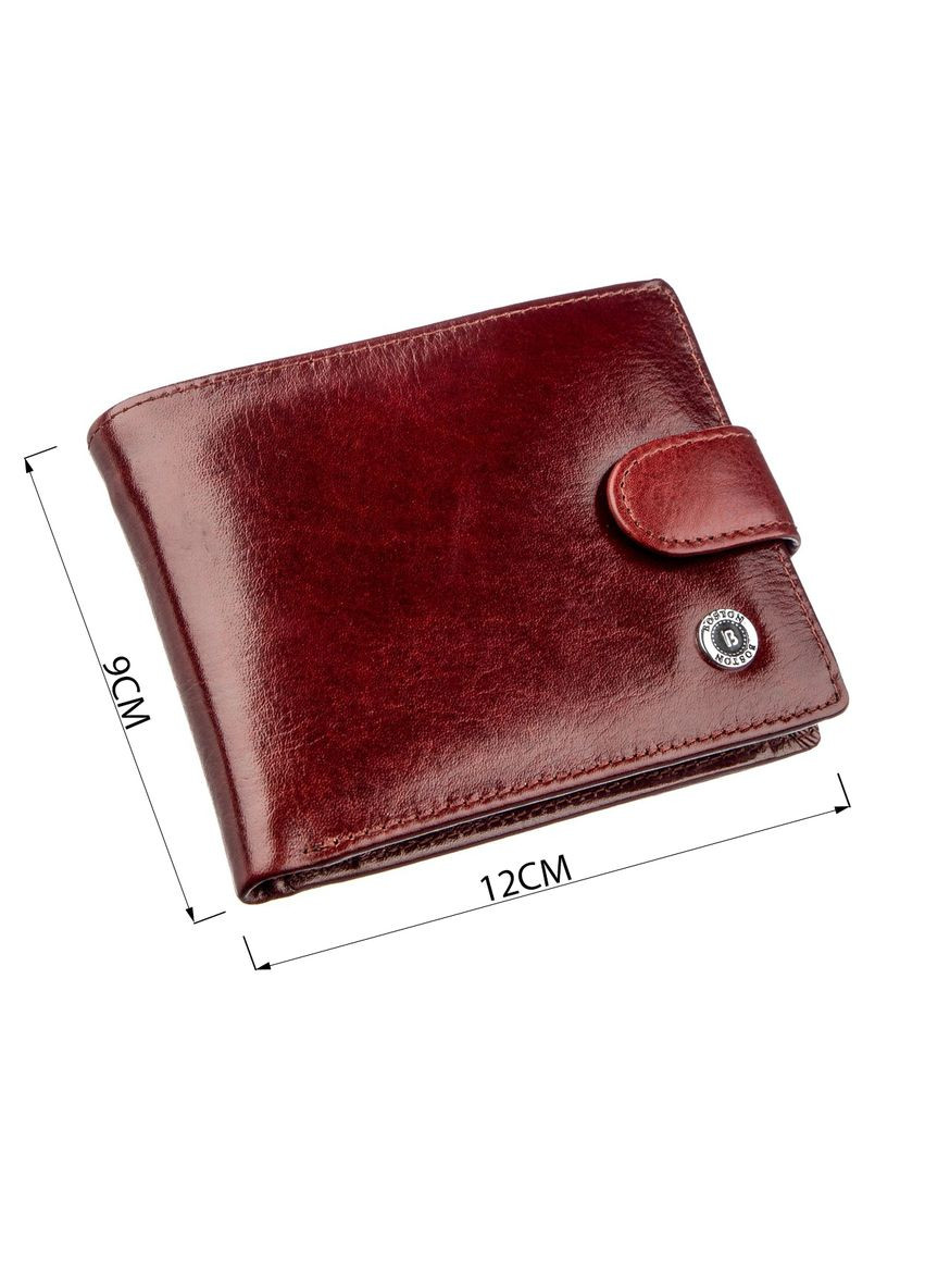 Компактный мужской кошелек из натуральной кожи с отделениями для документов коричневый (sku_18810) No Brand (327819415)