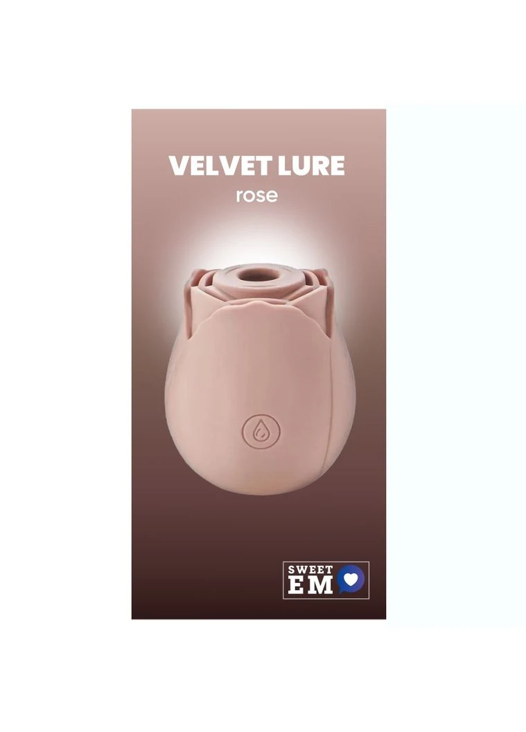 Вакуумний стимулятор клітора у вигляді троянди Velvet Lure, бежевий Sweet Em (383096560)