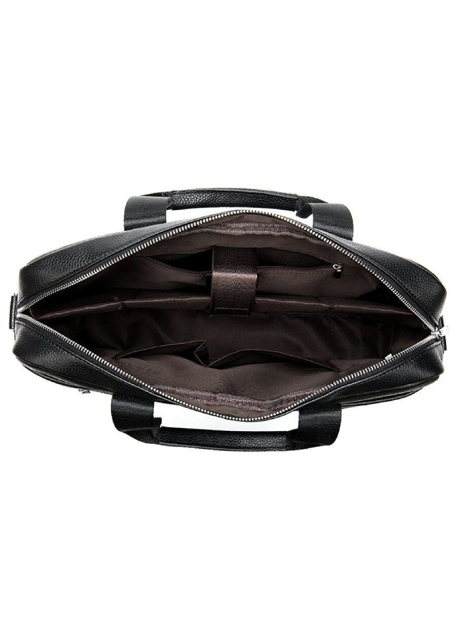 Деловая мужская сумка из зернистой кожи 14886 Черная Vintage (331907914)