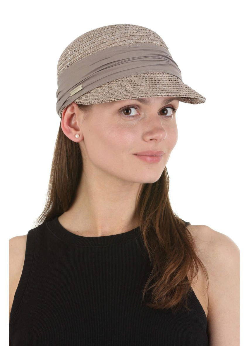 Кепка жокейка солом'яна сіра (SC52162) Seeberger (295637945)