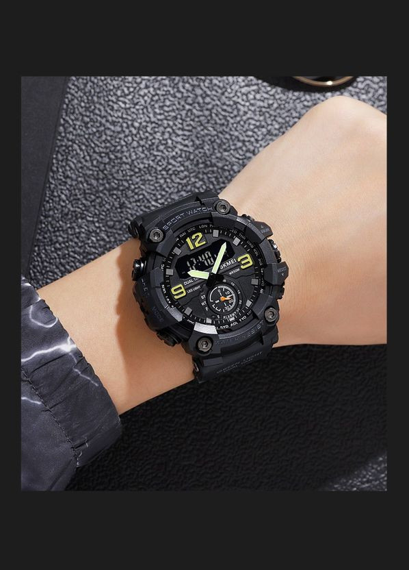 Годинник чоловічий наручний годинник спортивний тактичні Skmei 1965 - Black (325881193)